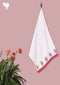 Handloom Cotton Bath Towel With Block Print Border